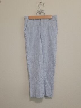 Nautica Light Blue & White Seersucker Chinos